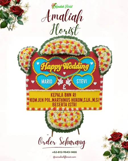 Papan Bunga Pernikahan Kronjo